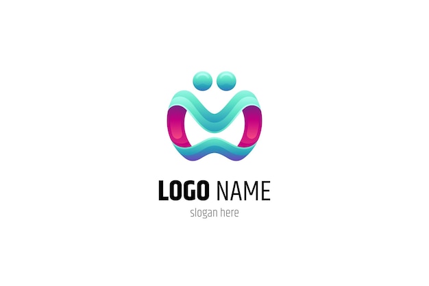 unity logo design 3d colorful gradient