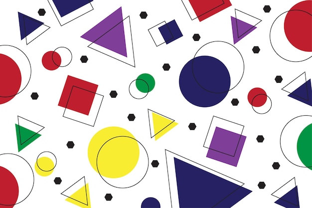 Universal trend geometric shapes background