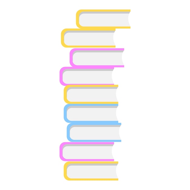 University book stack icon Cartoon of university book stack vector icon for web design isolated on white background