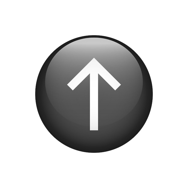 Up arrow black icon sign Button for graphic design website or app Vector illustration