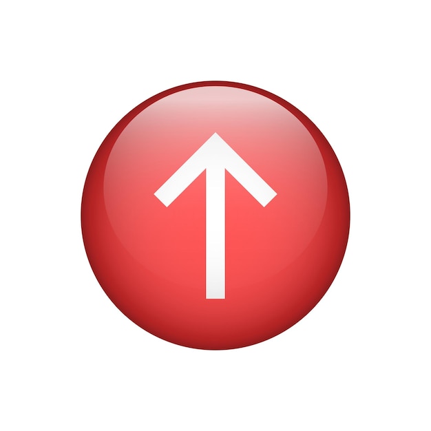 Up arrow red icon sign Vector illustration