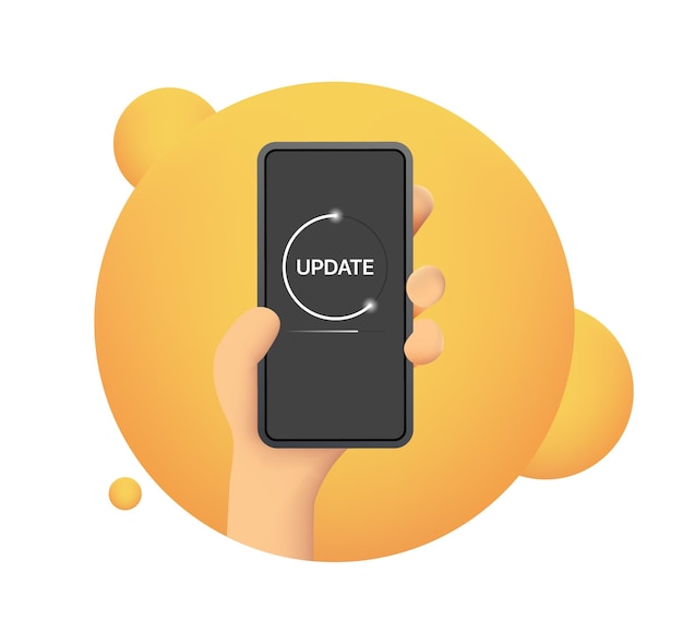 Update icon Phone icon Flat style Vector icon