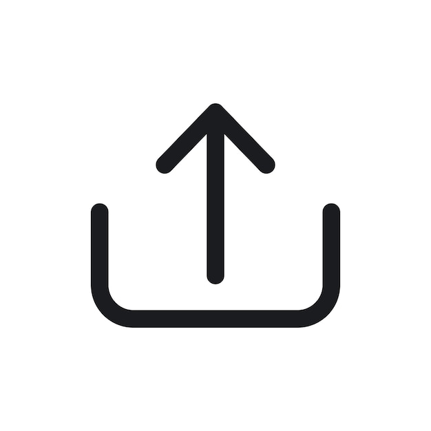Upload icon set upload file image or document vector button in black filled and outlined style