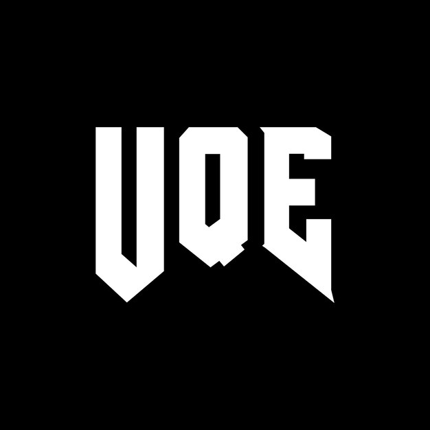 UQE letter logo design for technology company UQE logo design black and white color combination UQE logo UQE vector UQE design UQE icon UQE alphabet UQE typography logo design