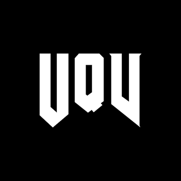 UQV letter logo design for technology company UQV logo design black and white color combination UQV logo UQV vector UQV design UQV icon UQV alphabet UQV typography logo design