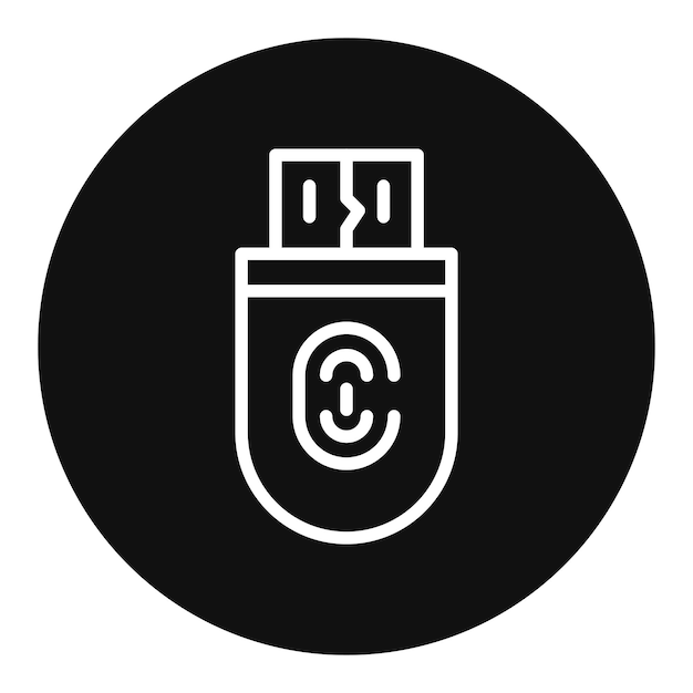 Usb Biometric icon vector image Can be used for Biometrics