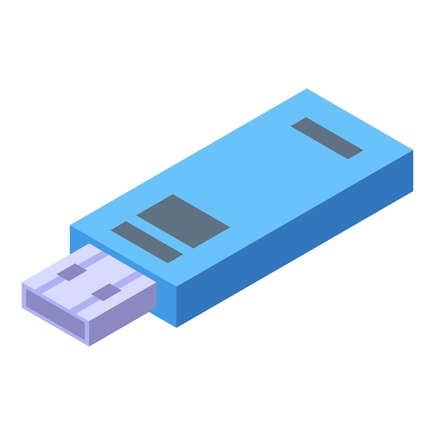 usb flash icon isometric vector usb flash drive computer plug disk