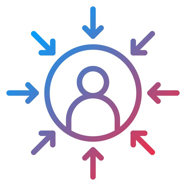 User Centered icon vector image Can be used for Product Management
