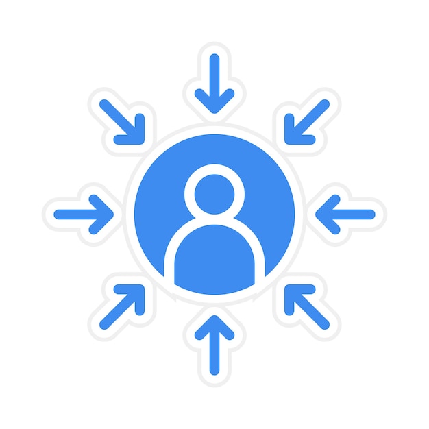 User Centered icon vector image Can be used for Product Management