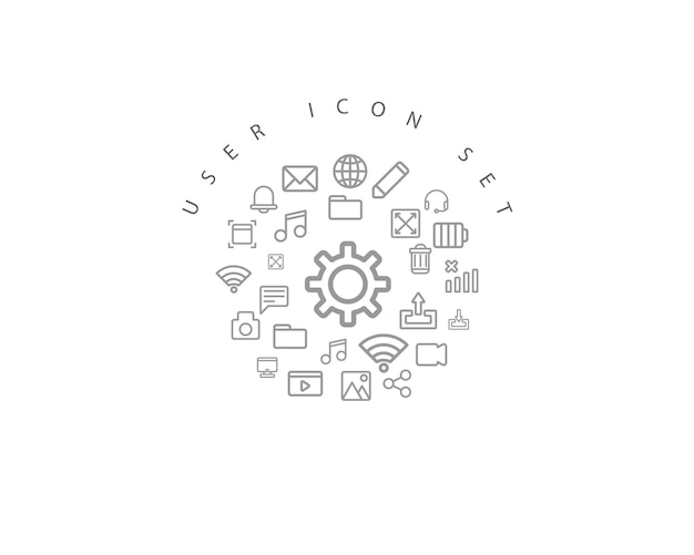 User icons set design