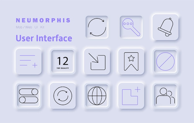 User interface set icon Refresh search notifications bookmark settings accessibility global connection customization communication interaction UI optimization
