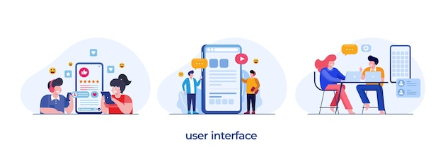 User interface UI and UX programming coding software development engineer website flat illustration vector