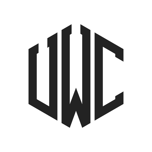 UWC Logo Design Initial Letter UWC Monogram Logo using Hexagon shape