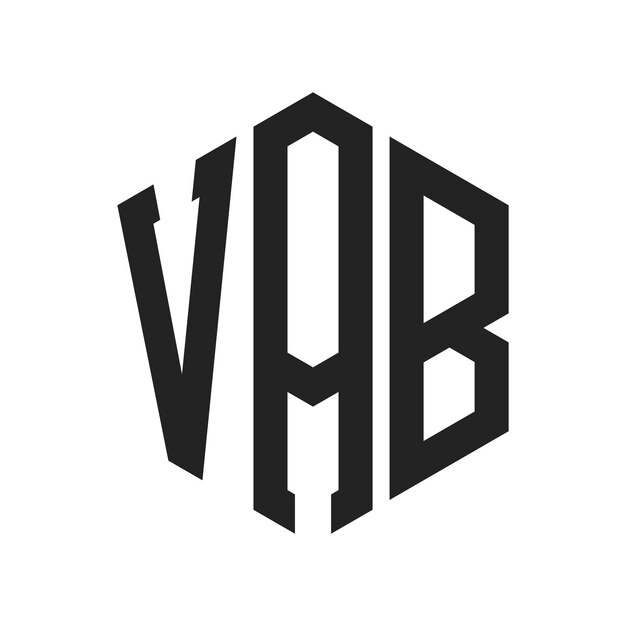 VAB Logo Design Initial Letter VAB Monogram Logo using Hexagon shape
