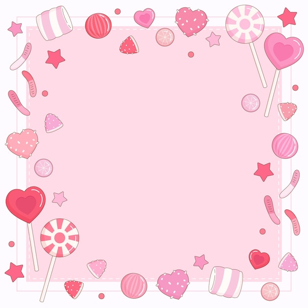 valentine candy party frame 1