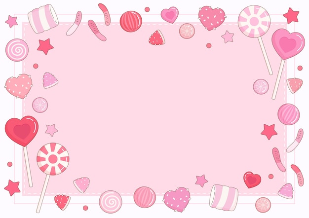valentine candy party frame 2
