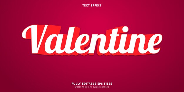 valentine's day editable text effect
