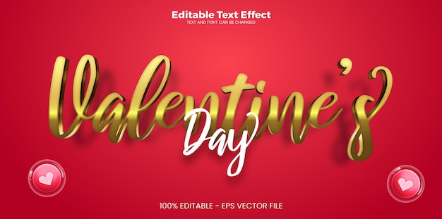 valentines day editable text effect 3d text effect template