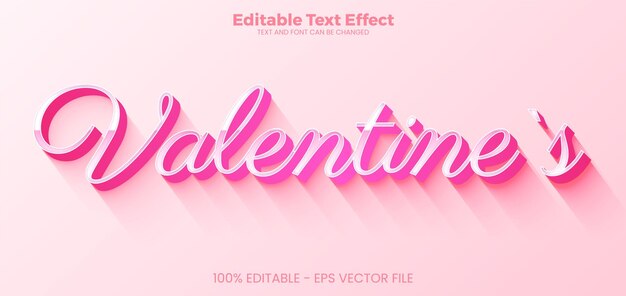valentines editable text effect 3d text effect template