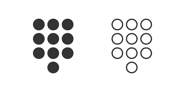 Valintanäppäimistö-kuvake puhelinsoittoliittymä Vektori eristetty