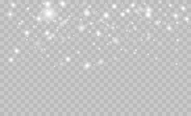 Valkoinen png-pölyvalo, Bokeh-valo, valot, valoefekti, tausta