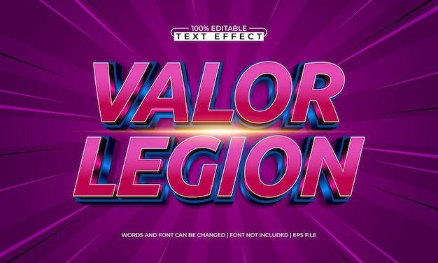 valor legion editable text effect with a king and soldier text style