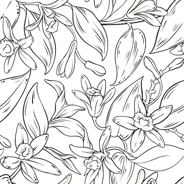 Vanilla seamless pattern