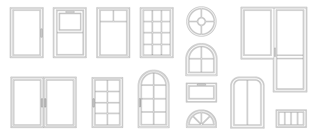 variety of windows for home or apartment