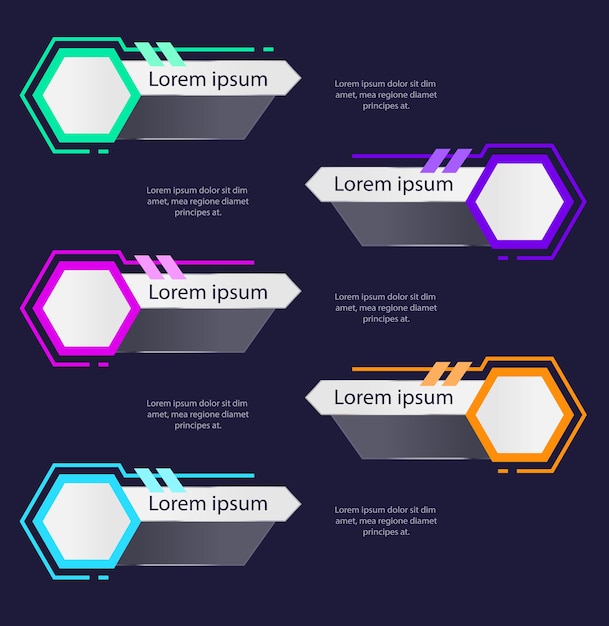 Värikäs elektronisten näppäinten infografiikkakaavion suunnitteluelementtisarja