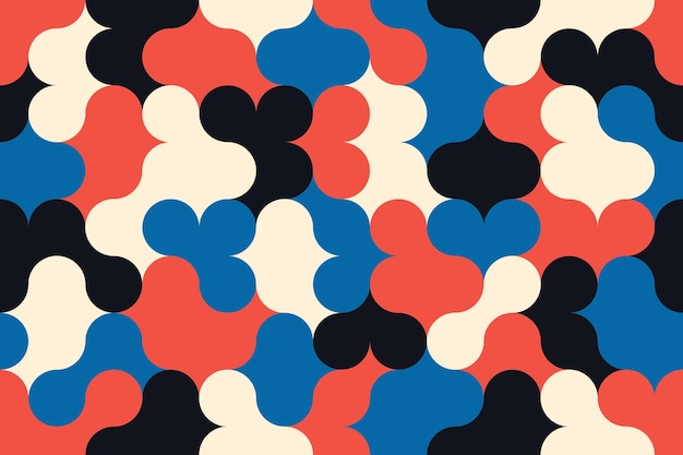Värikäs geometrinen pyöreä mosaiikki saumaton kuvio retrotyyliin