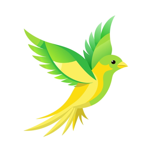 Värikäs lintu gradientti logotyyppi vektori kuvitus