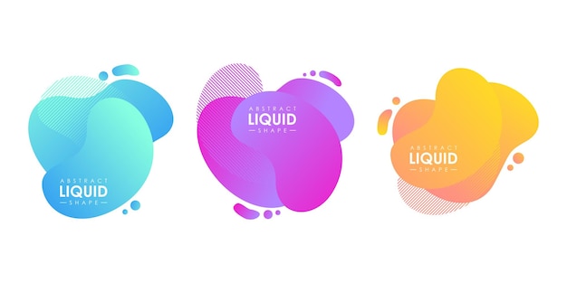 various abstract gradient shapes collection