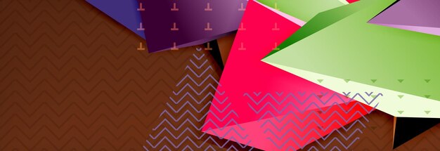 vector 3d triangular shapes abstract background origami futuristic template with lines
