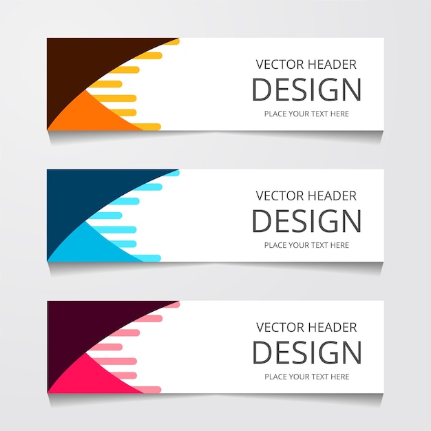 Vector abstract banner design modern web template