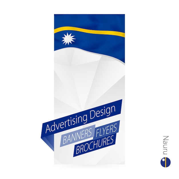 vector abstract banner template for nauru