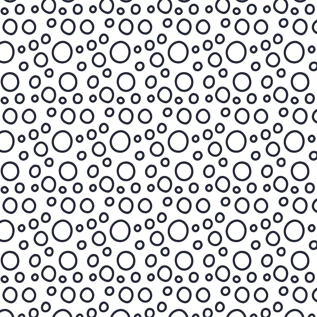 Vector abstract black shapes on white background pattern. Seamless geometrical print.
