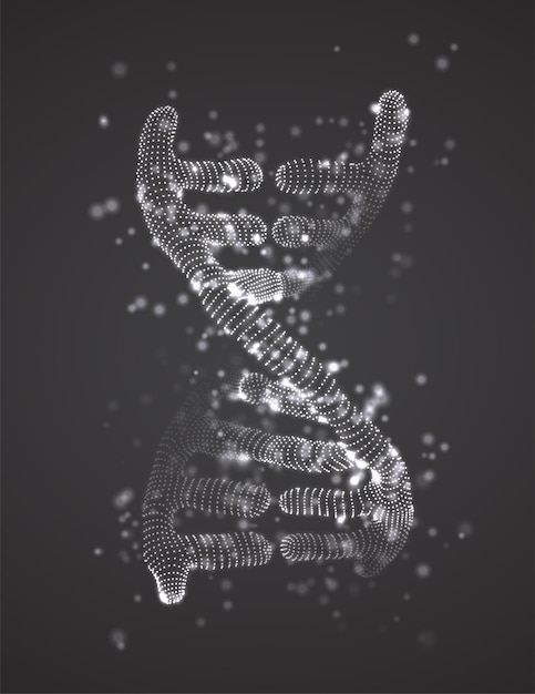 Vector abstract element scientific research and treatment of diseases DNA