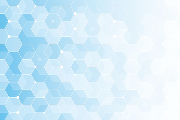 Vector Abstract geometric background Blue hexagon shape