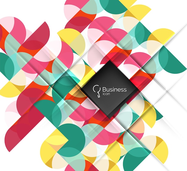 Vector abstract geometric composition