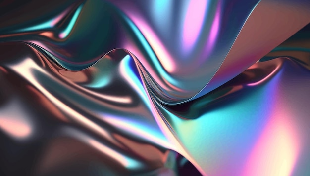 Vector abstract holographic background 80s 90s trendy colorful texture