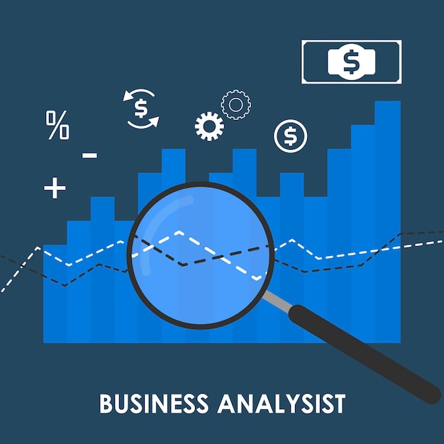 Vector abstract illustration of business analysis concept