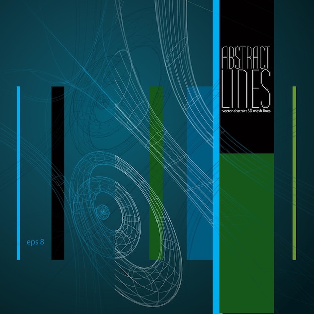 Vector abstract lines, communication and digital technology abstract background, clear eps 8 vector.