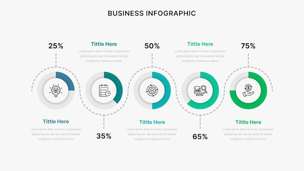 Vector annual report infographics design template