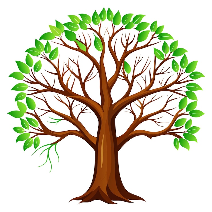 Vektori vector art of a large tree