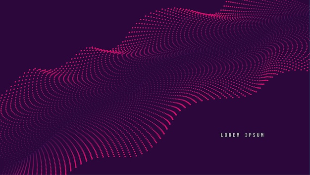 vector background with color abstract wave dots