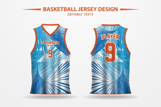vector basketball jersey design and template for printing front and back side