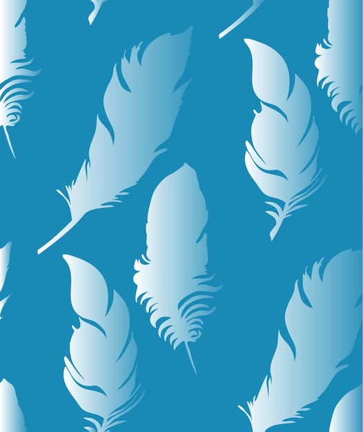 vector bird feather background abstract blue