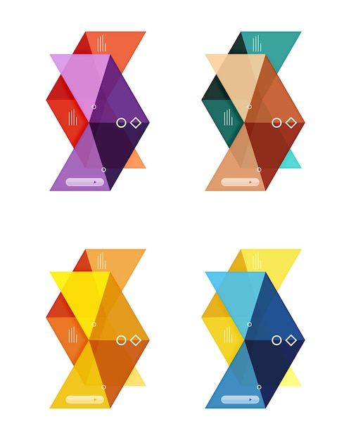 Vector blank infographic arrow templates