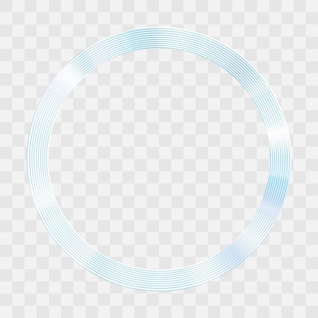 Vector blue round frame with light effects