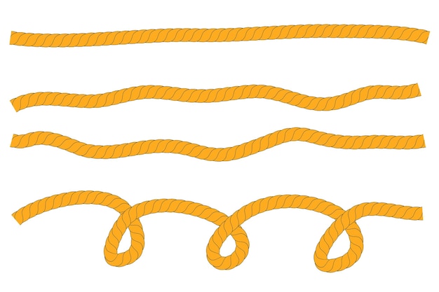 Vector, Brown Horizontal Wave Rope, for Your Element Design